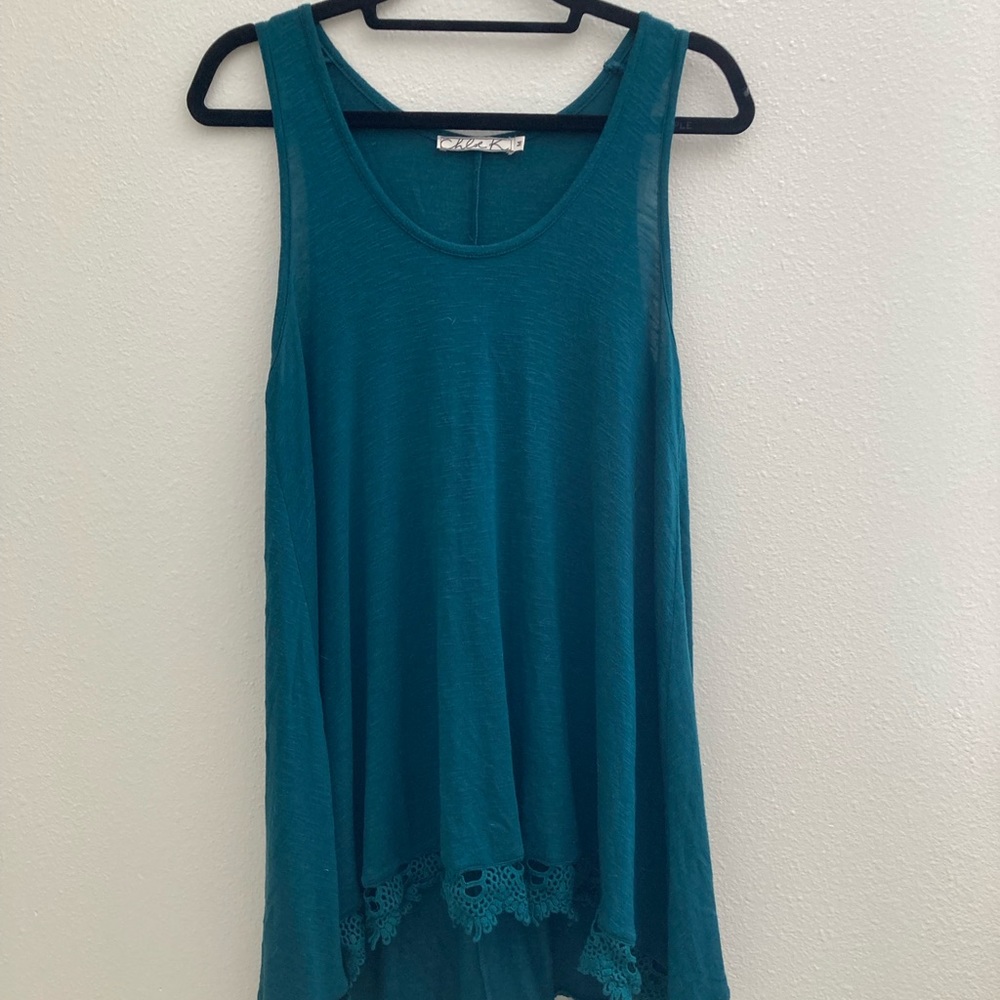 Chloe K Turquoise Tunic Top